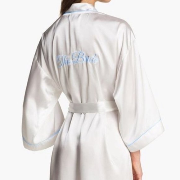 Nordstrom "The Bride" Satin Robe - sz Large - Picture 1 of 8